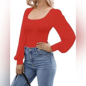 Elegant Red Women's Top